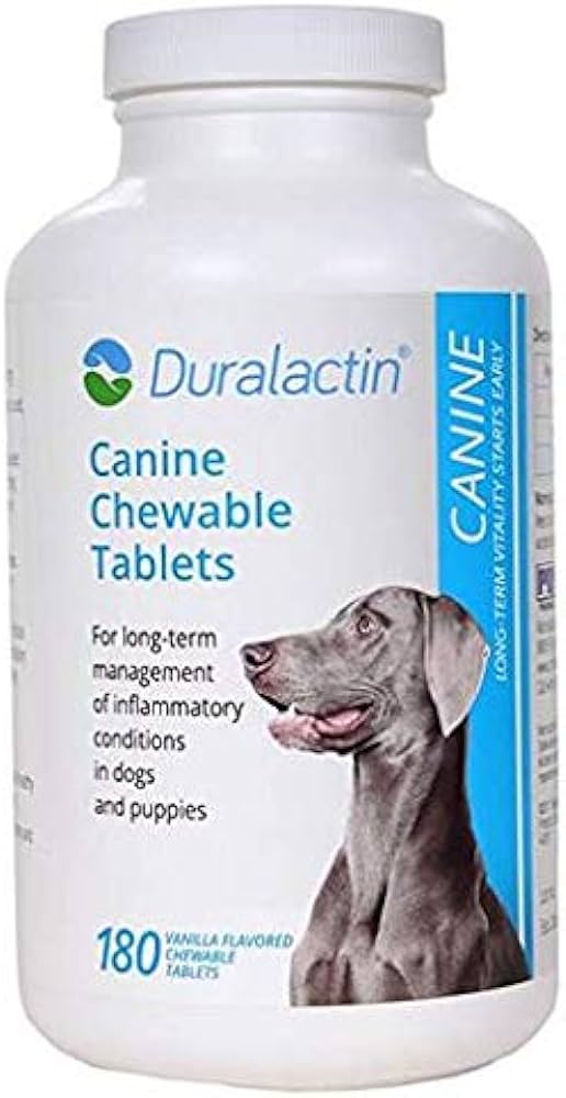 Duralactin Canine 1000Mg 180Ct Chewable Tabs for Dogs Vanilla Flavored