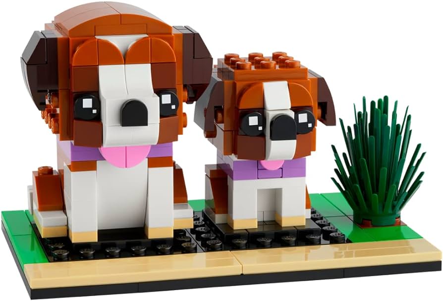 Lego Brickheadz Saint Bernard Dog And Puppy Set 40543